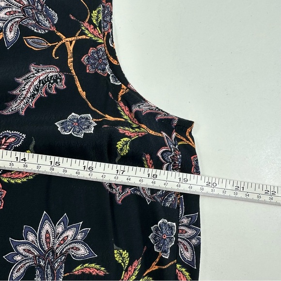 J.Jill Button Shirt Dress Women’s Small Sleeveless Floral Paisley Black Top - Picture 5 of 7